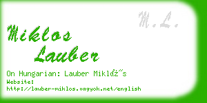 miklos lauber business card